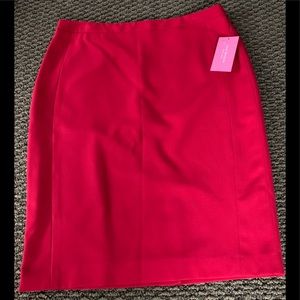 NWT - Isaac Mizrahi Red Pencil Skirt (Size 12)